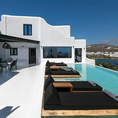 Phenomenal Mykonos Julietta 5 Bedrooms Private Jacuzzi With Stunning Sea Views Psarou Βίλα